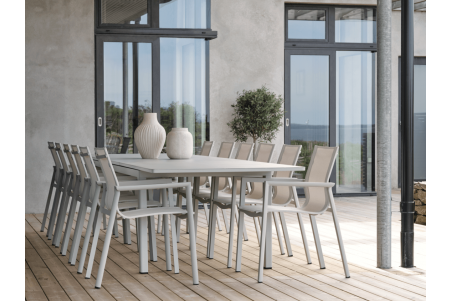 Lomma XL matbord 260/380x100x73 cm light grey Brafab