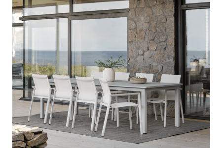 Lomma XL matbord 260/380x100x73 cm light grey Brafab