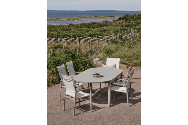 Lomma Elipse matbord 220/280x110x73 cm khaki Brafab