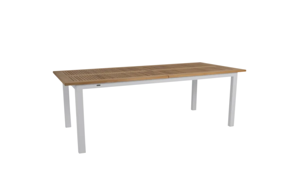 Lyon matbord 224/304x100x76 cm light grey/teak Brafab