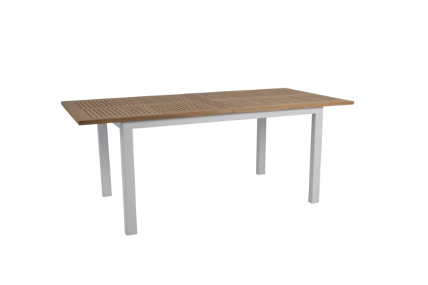 Lyon matbord 194/252x92x76 cm light grey/teak Brafab