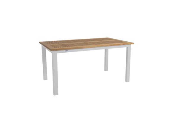 Lyon matbord 152/210x92x76 cm light grey/teak Brafab