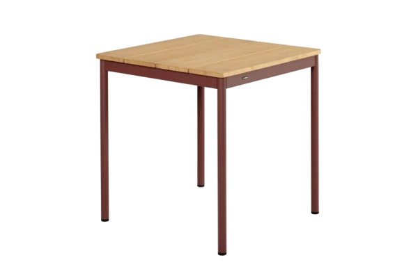 Nox cafébord 69x69x73 cm zin red/bambu Brafab