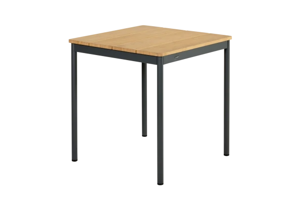 Nox cafébord 69x69x73 cm antracit/bambu Brafab