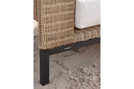 Shell 2-sits soffa black/teddy beige Brafab