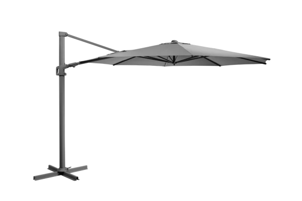 Vinovo frihängande parasoll Ø350 H275 cm antracit/grå Brafab