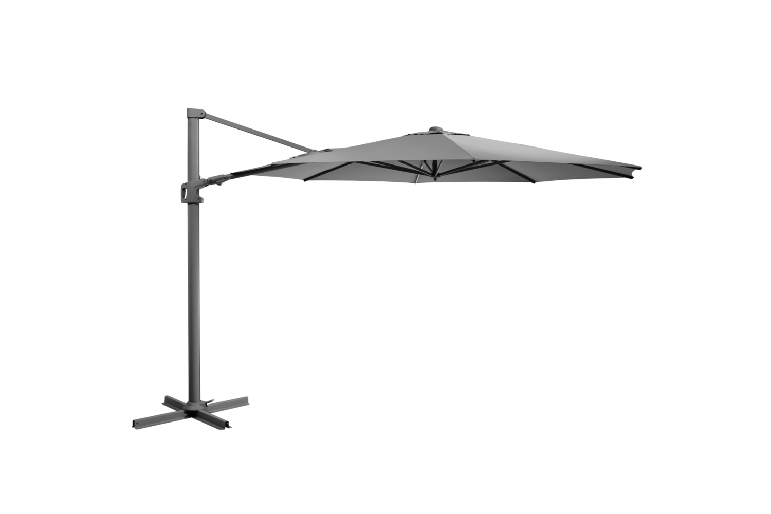 Vinovo frihängande parasoll Ø350 H275 cm antracit/grå Brafab Vinovo frihängande parasoll Ø350 H275 cm antracit/grå Brafab