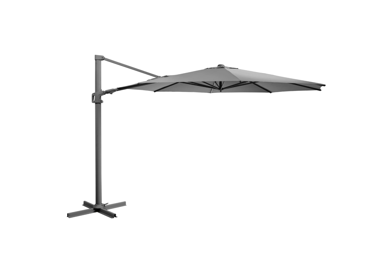 Vinovo frihängande parasoll Ø350 H275 cm antracit/grå Brafab Vinovo frihängande parasoll Ø350 H275 cm antracit/grå Brafab