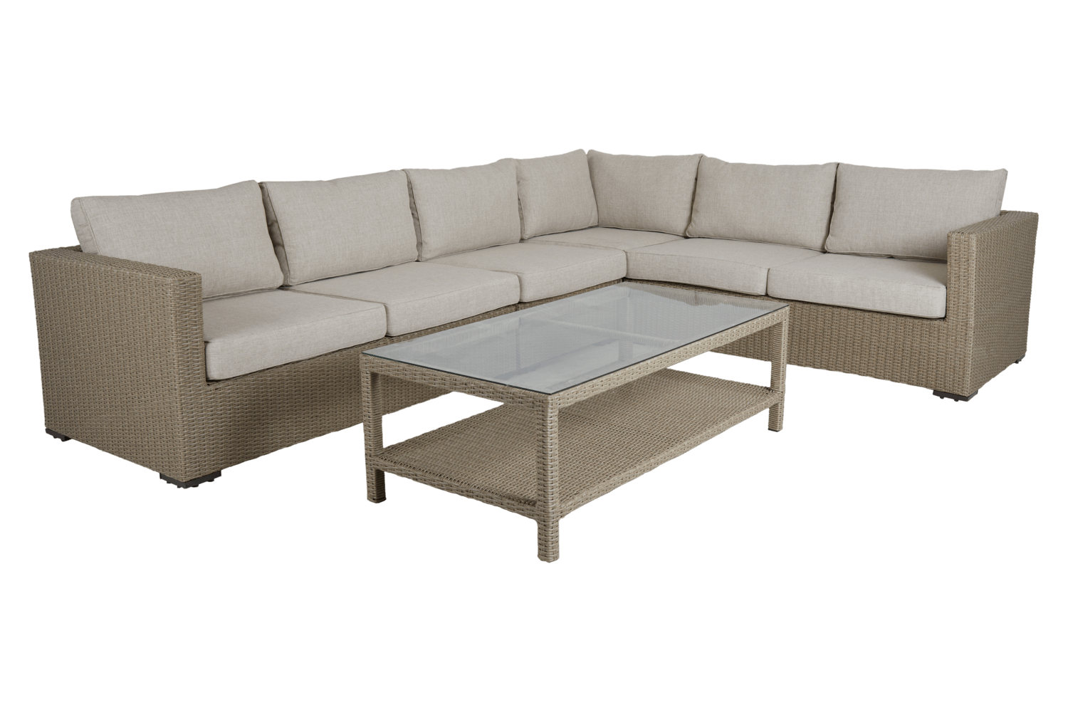 Funkia loungegrupp beige/sand Brafab Funkia loungegrupp beige/sand Brafab