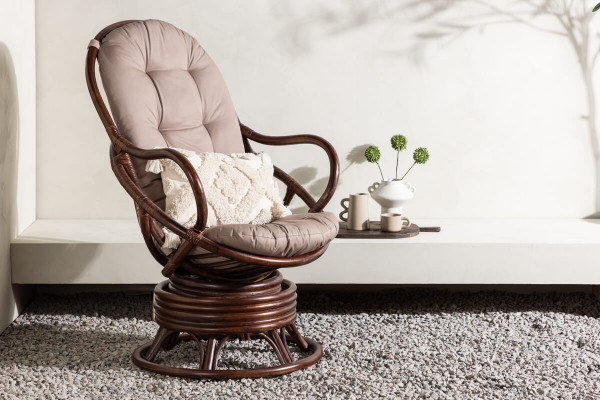 Swing loungefåtölj mörk valnöt Venture Home