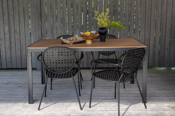 Break matbord 150x90 cm svart/natur Venture Home