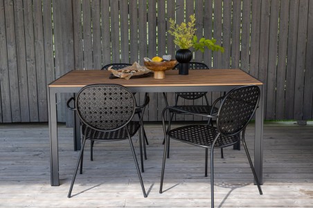 Break matbord 150x90 cm svart/natur Venture Home
