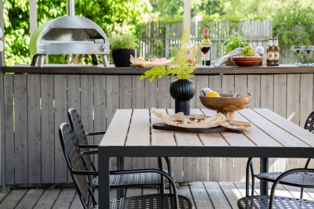 Break matbord 150x90 cm svart/natur Venture Home