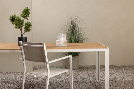 Break matbord 205x90 cm beige/natur Venture Home