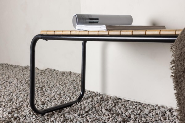 Holmbeck bänk 136x40 cm svart/natur Venture Home
