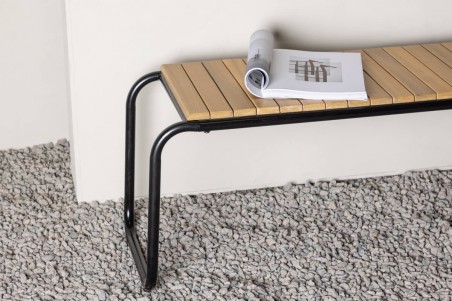 Holmbeck bänk 136x40 cm svart/natur Venture Home