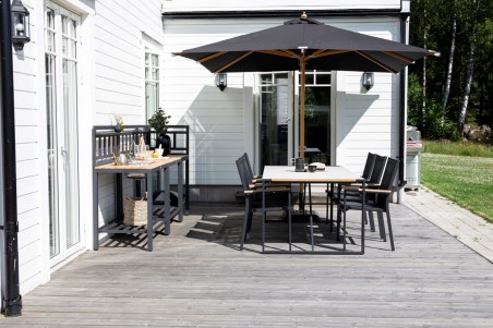 Naxos parasoll 300x300x270 cm svart Venture Home