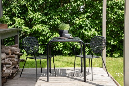 Borneo cafébord 70x70 cm svart Venture Home