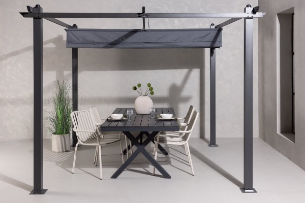 Lazio pergola 300x300x250 cm grå Venture Home