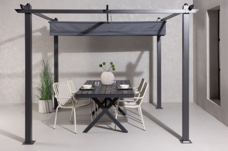 Lazio pergola 300x300x250 cm grå Venture Home