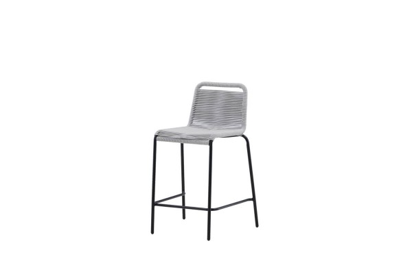 Lindos barstol 2-pack ljusgrå/svart Venture Home
