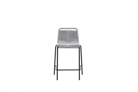 Lindos barstol 2-pack ljusgrå/svart Venture Home