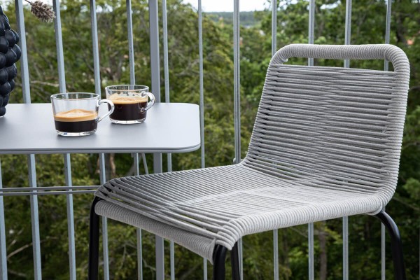Lindos barstol 2-pack ljusgrå/svart Venture Home