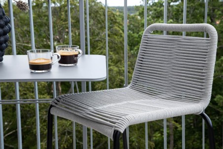 Lindos barstol 2-pack ljusgrå/svart Venture Home