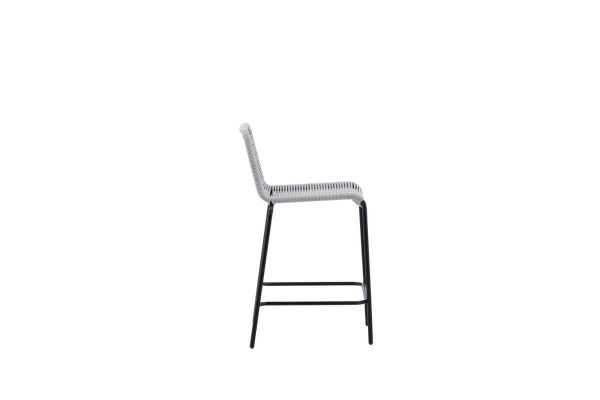Lindos barstol 2-pack ljusgrå/svart Venture Home