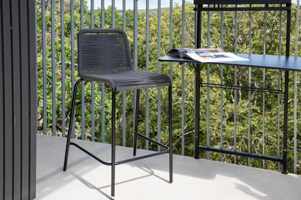 Lindos barstol 2-pack mörkgrå/svart Venture Home