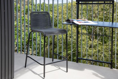 Lindos barstol 2-pack mörkgrå/svart Venture Home