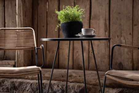 Bacong cafébord Ø60 cm svart Venture Home