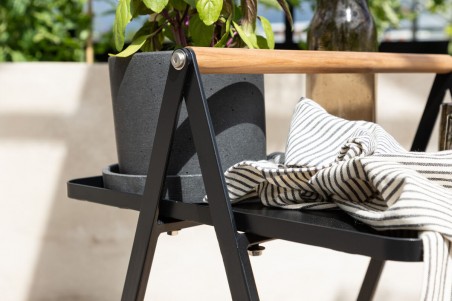 Clarin sidobord 43x43 cm svart Venture Home