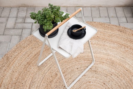 Clarin sidobord 43x43 cm beige Venture Home
