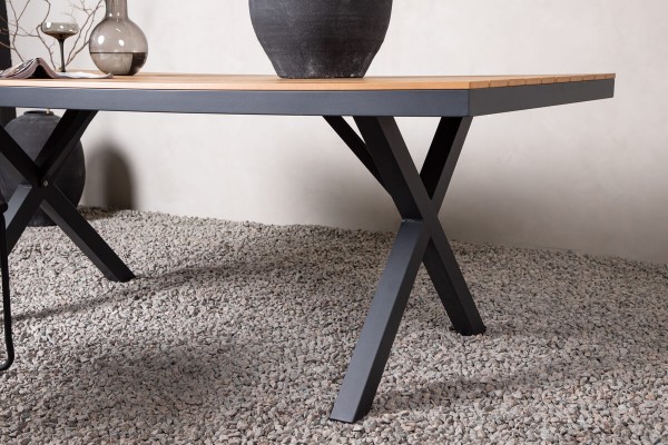 Garcia matbord 200x100 cm svart/natur Venture Home