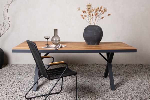 Garcia matbord 200x100 cm svart/natur Venture Home