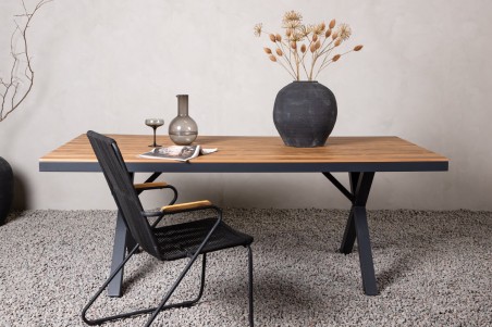 Garcia matbord 200x100 cm svart/natur Venture Home