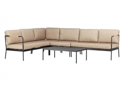 Pehnna hörngrupp svart/beige Venture Home