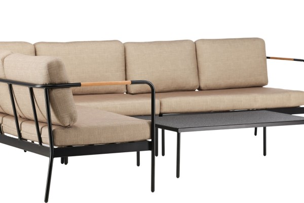Pehnna hörngrupp svart/beige Venture Home