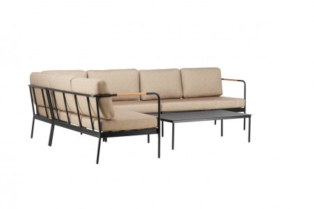 Pehnna hörngrupp svart/beige Venture Home