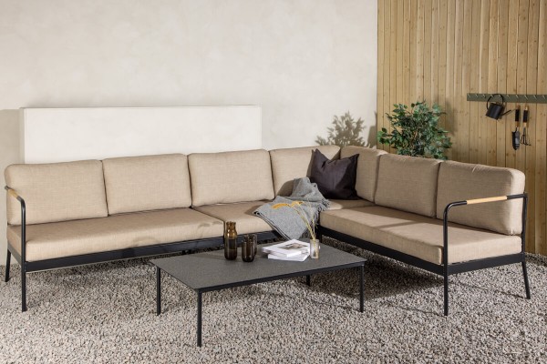 Pehnna hörngrupp svart/beige Venture Home
