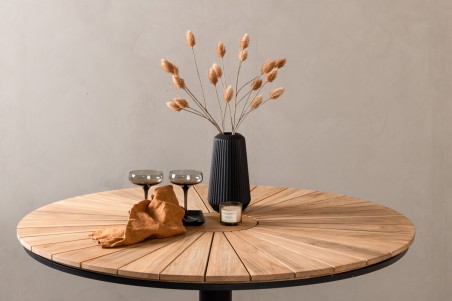 Croft matbord Ø120 cm svart/natur Venture Home