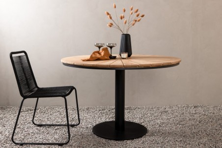 Croft matbord Ø120 cm svart/natur Venture Home