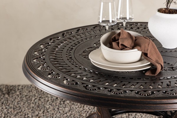Coimbra cafébord Ø100 cm brun Venture Home