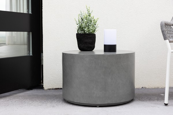 Lissabon sidobord Ø60 cm grå Venture Home