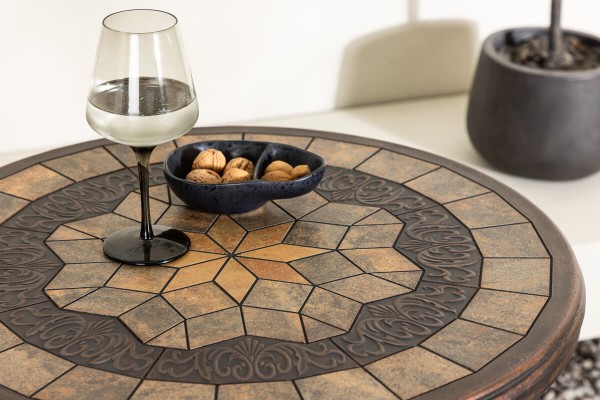 Leiria cafébord Ø60 cm brun/svart Venture Home
