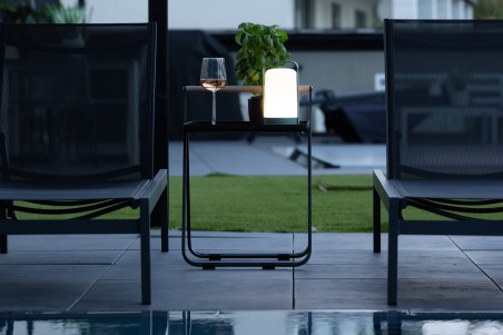 Fern bordslampa Ø12x22 cm grön/vit Venture Home