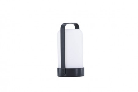 Fern bordslampa Ø12x22 cm svart/vit Venture Home