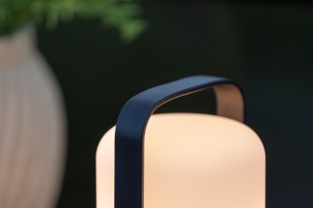 Fern bordslampa Ø12x22 cm svart/vit Venture Home