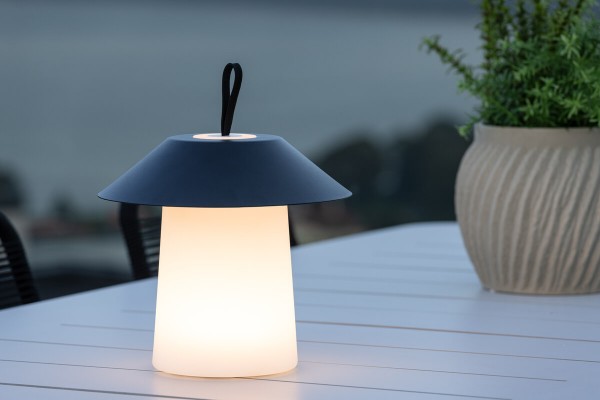 Rubu bordslampa Ø24x26 cm svart/vit Venture Home